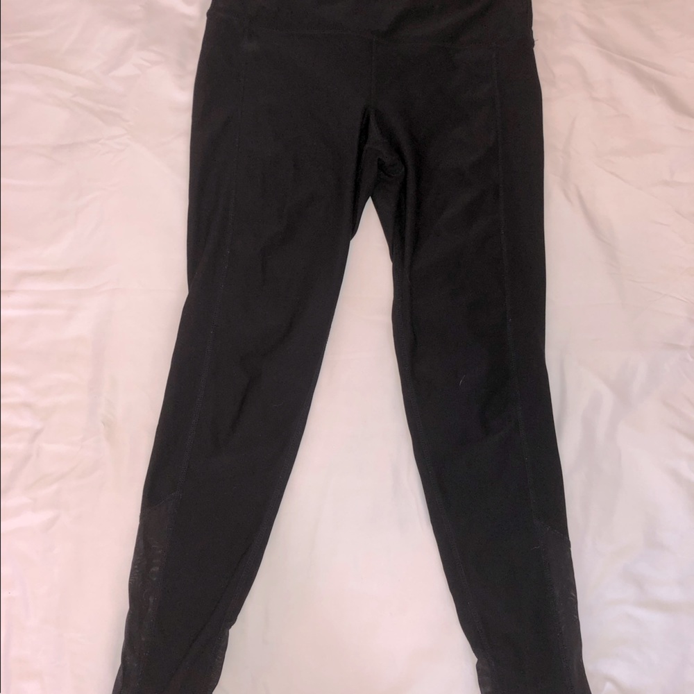 Spalding high waisted leggings- mesh on ankle (back)